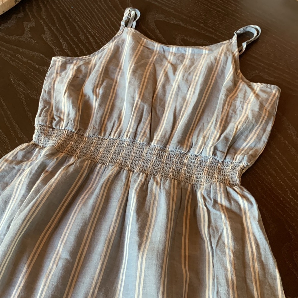 NWT Toad & Co Airbrush Maxi Dress High Tide 100% organic cotton uneven stripe XS - Picture 12 of 17